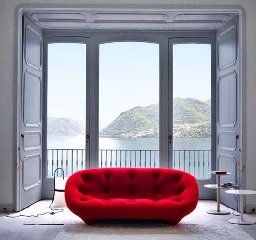 Ligne Roset Ploum sofa in red - available at Heal's 