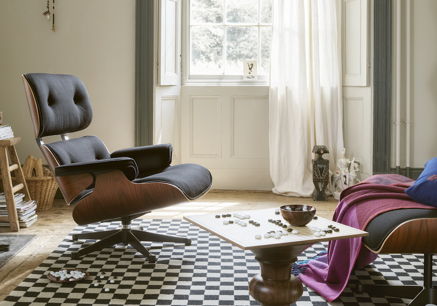 Heal's Eames Lounge Chair Limited Edition Twill Fabric