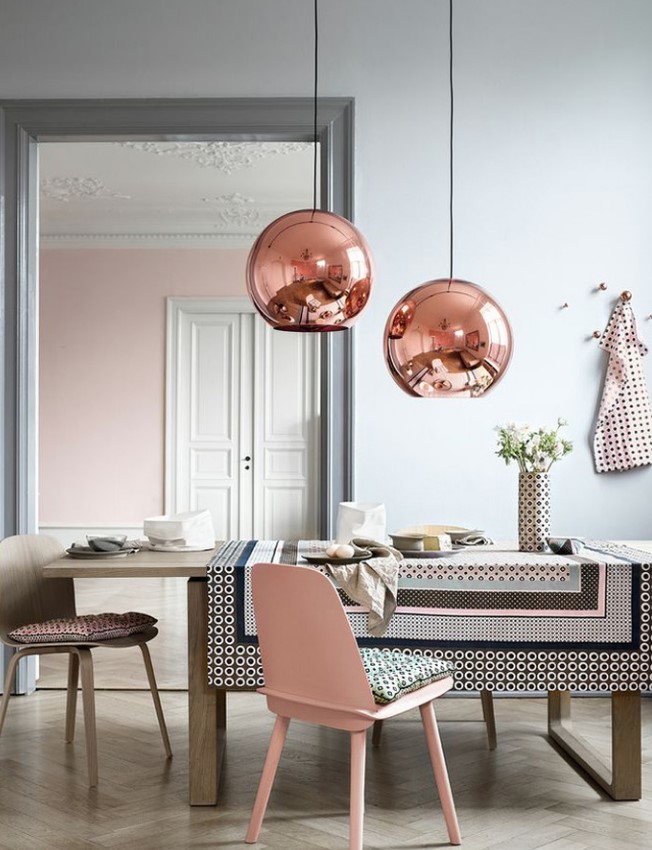copper pendant light by Tom Dixon