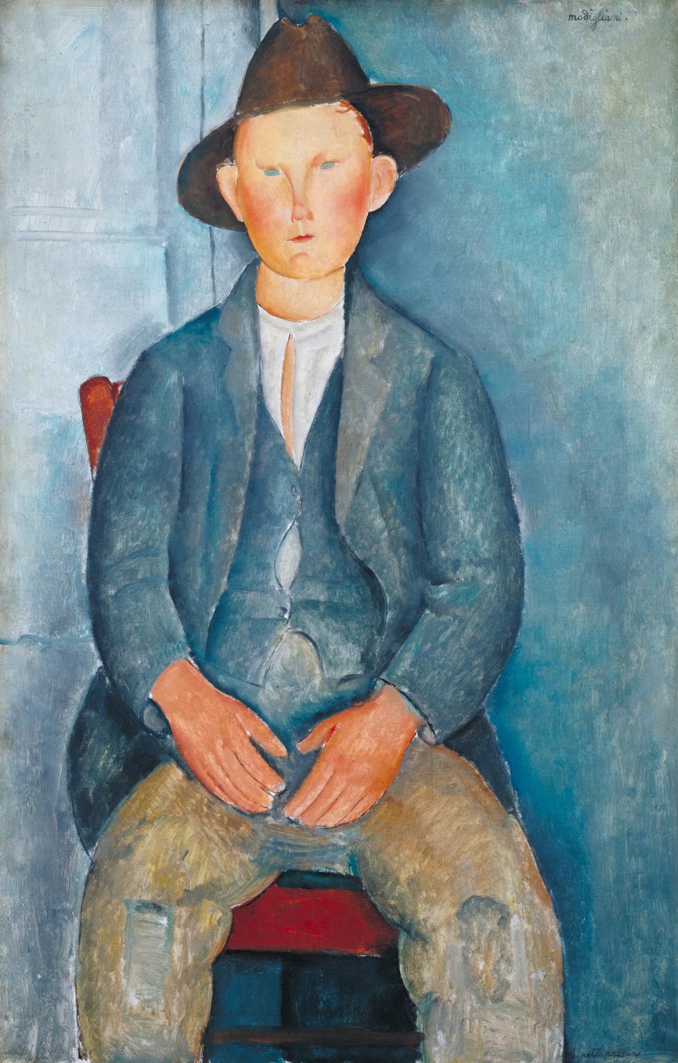 The Little Peasant c.1918 Amedeo Modigliani 1884-1920 Presented by Miss Jenny Blaker in memory of Hugh Blaker 1941 http://www.tate.org.uk/art/work/N05269