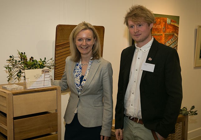 Grown In Britain Launch, Lizz Truss, Sebastian Cox, Sustainable Furniture,