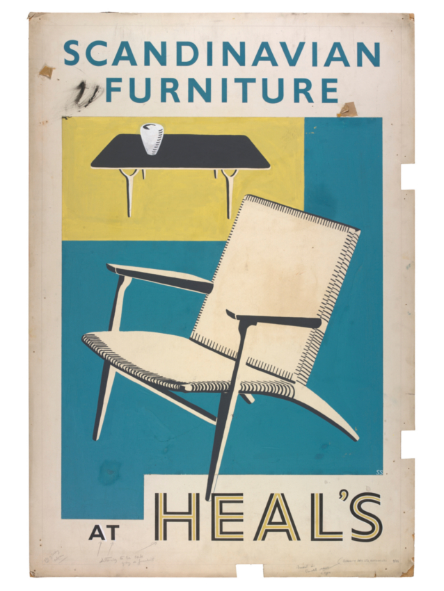 Charle's Feeney Heal's Poster Vintage