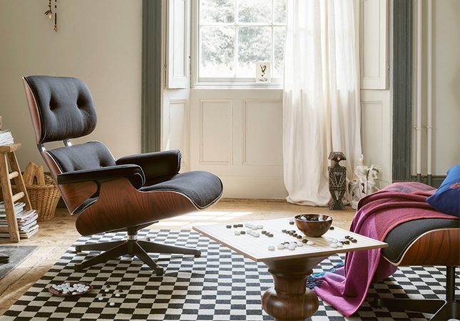 Heal's Eames Lounge Chair Limited Edition Twill Fabric