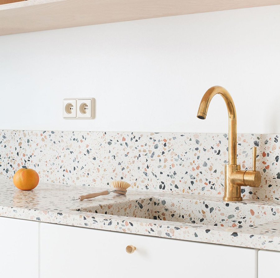 Terrazzo kitchen surface