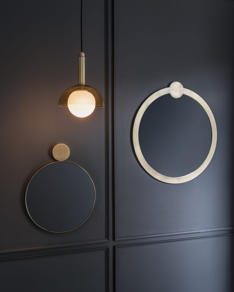 The Heal's AW19 offering includes the Deco Pendant and Knot Mirror by Genevieve Bennett