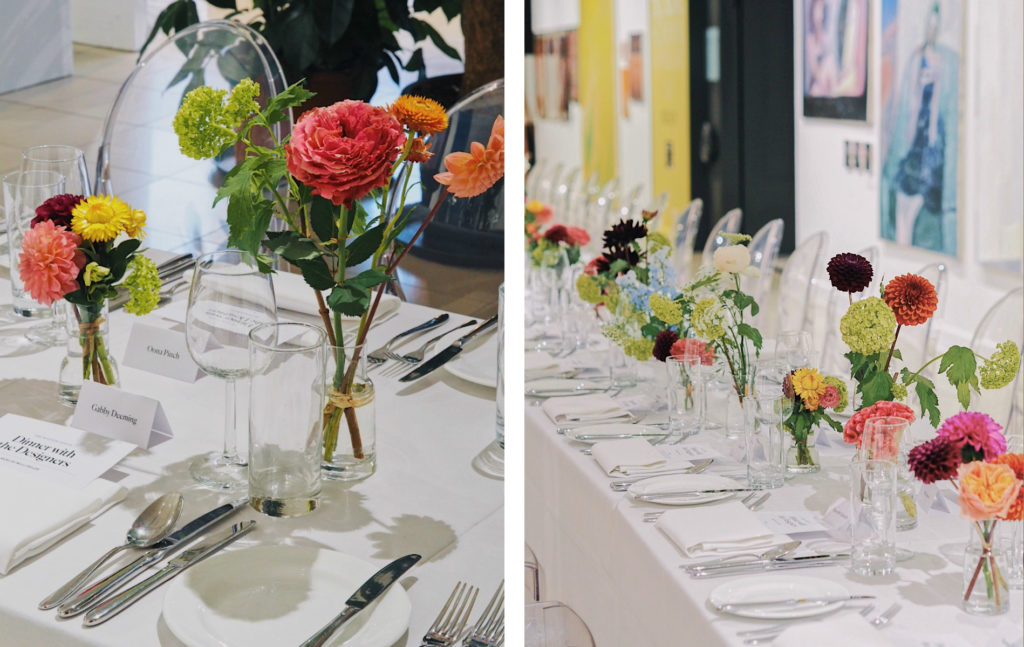 A place setting at Dinner with the Designers 2019