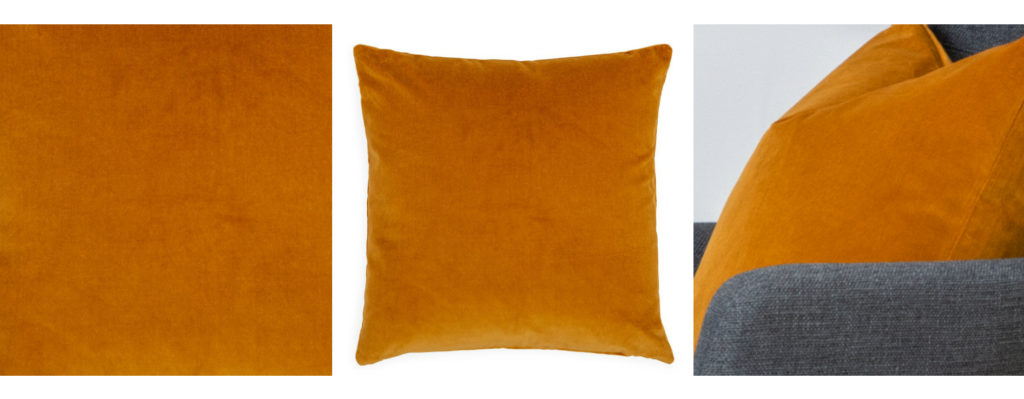 Statement cushion in ochre