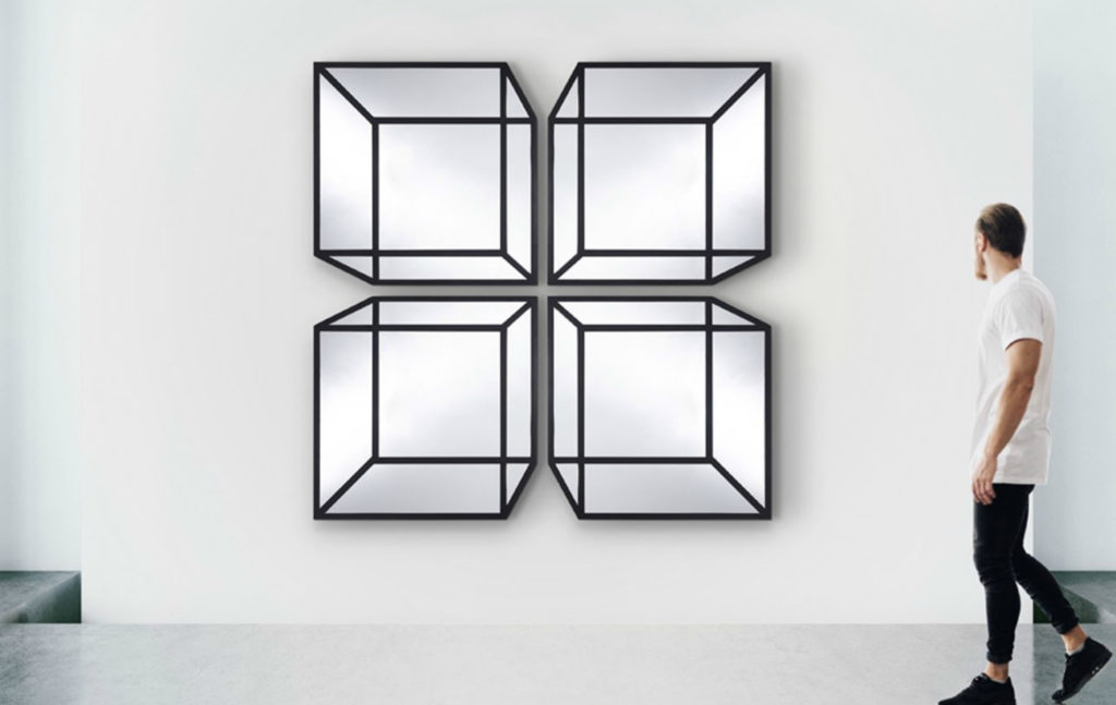 Delusion Square Mirrors in a sculptural setting