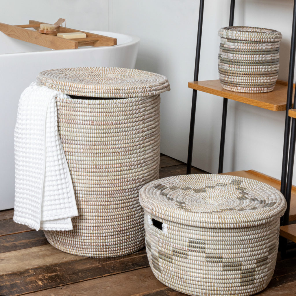 Washing Baskets in a bathroom