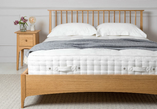 A Heal's mattress on the Blythe Bed