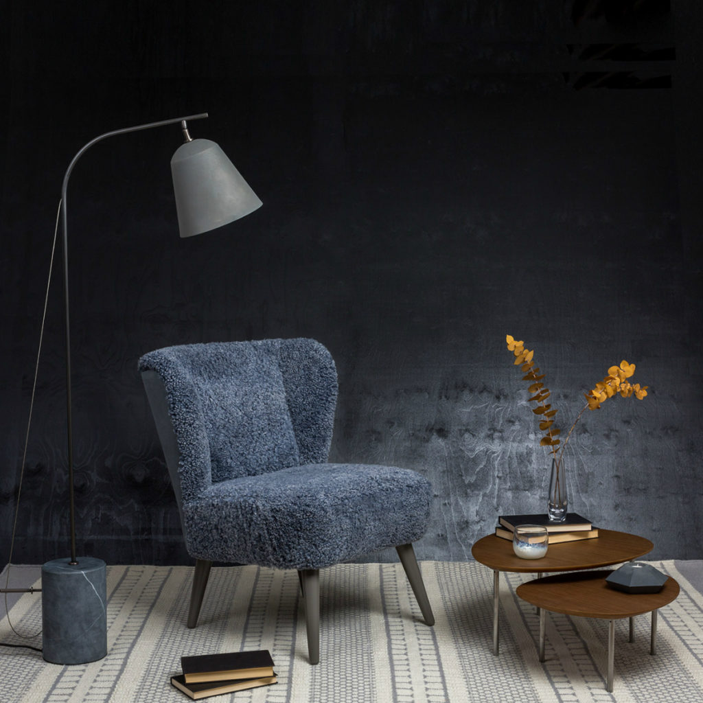 Ziggy Easy Chair on a dark background - perfect for Black Friday