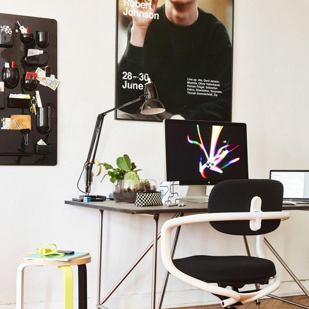 Vitra's Uten.Silo being used to declutter a workspace