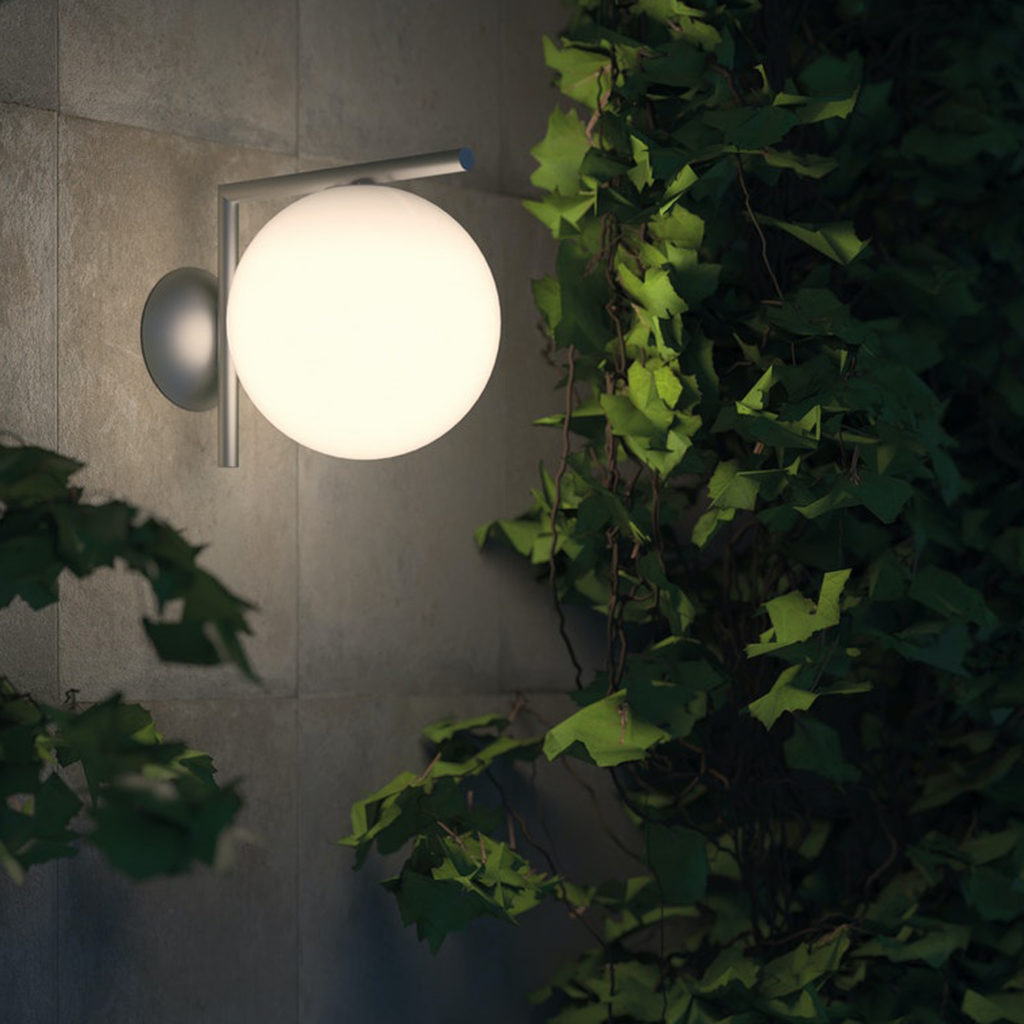 Outdoor lighting ideas with the IC Outdoor Wall Light | Image courtesy of Flos