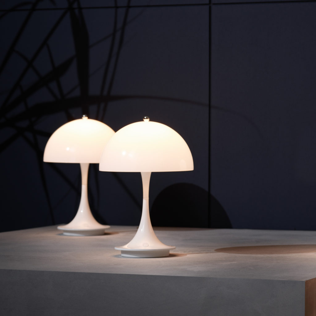 Outdoor lighting ideas with the Panthella Portable Light | Image courtesy of Louis Poulsen