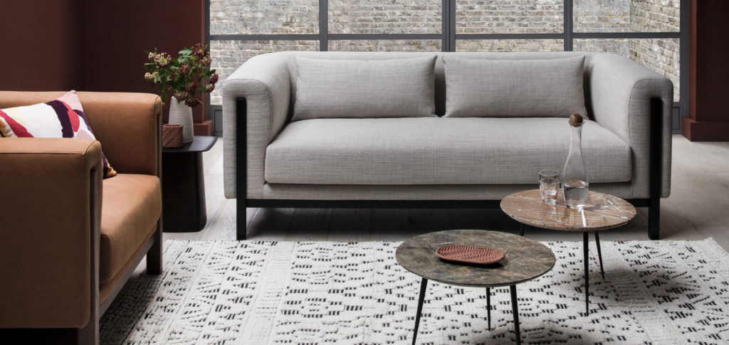 Berber style rug in a modern home