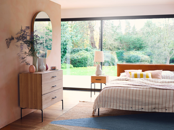 Marano Drawer Chest, Bedside Table, Matera Bed