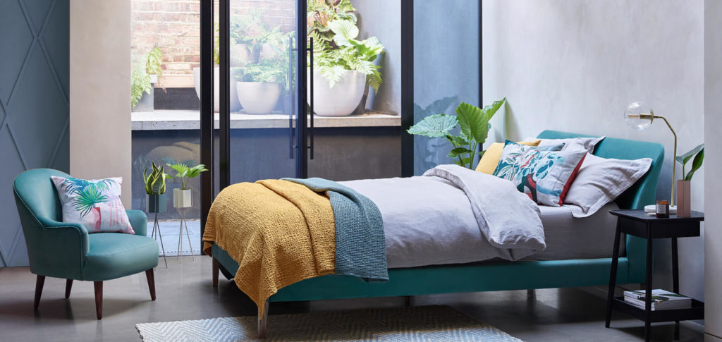 Mindful bedroom with plants