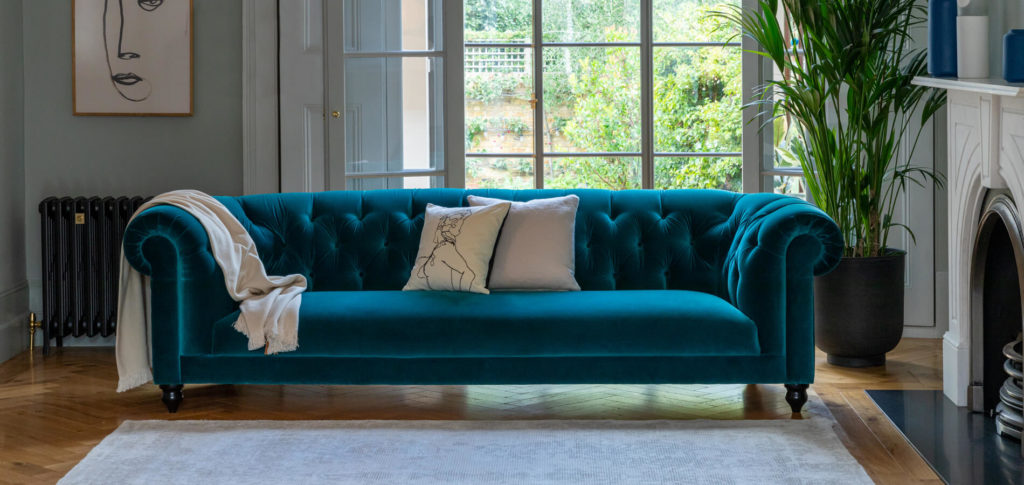 Blue Fitzrovia Chesterfield Sofa