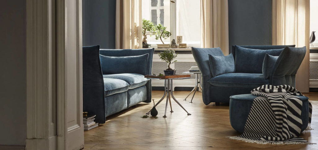 Mariposa Blue Sofa