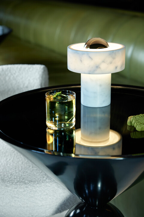 Stone LED Portable Outdoor Table Lamp by Tom Dixon
