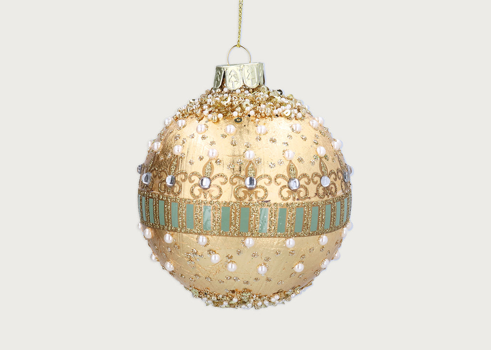 Gold Leaf Pearls & Jewels Decoration