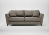 Torino 4 Seater Sofa Broad Weave Pebble / Walnut Stained