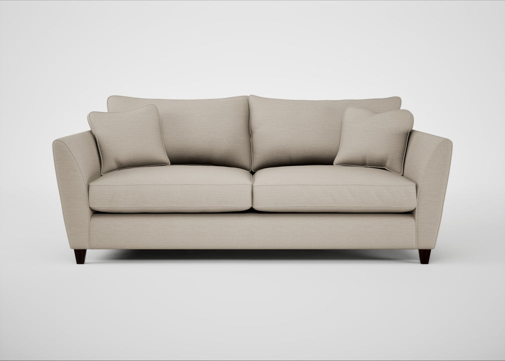 Torino 4 Seater Sofa Broad Weave Putty / Black