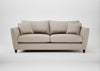 Torino 4 Seater Sofa Broad Weave Putty / Walnut Stained