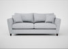 Torino 4 Seater Sofa Broad Weave Tin / Black