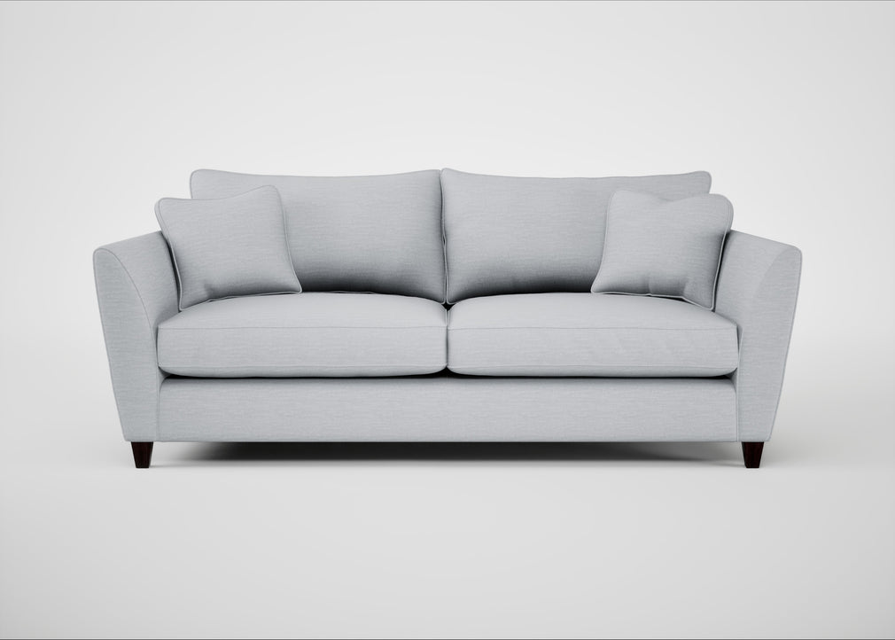 Torino 4 Seater Sofa Broad Weave Tin / Black