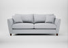 Torino 4 Seater Sofa Broad Weave Tin / Walnut Stained