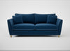 Torino 4 Seater Sofa Cotton Velvet Petrol / Natural