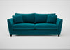 Torino 4 Seater Sofa Cotton Velvet Teal / Black