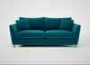 Torino 4 Seater Sofa Cotton Velvet Teal / Natural