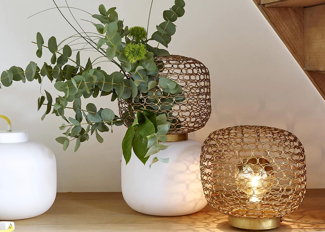 Jali Table Lamp Gold