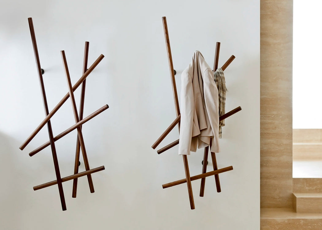 Sketch Wall Hanger Walnut Brushed Anthracite