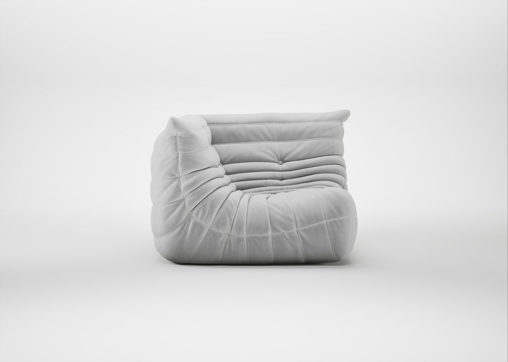 Togo Corner Seat Alcantara Pearl Grey