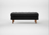 Hepburn Ottoman Leather Grain Graphite 063 / Natural