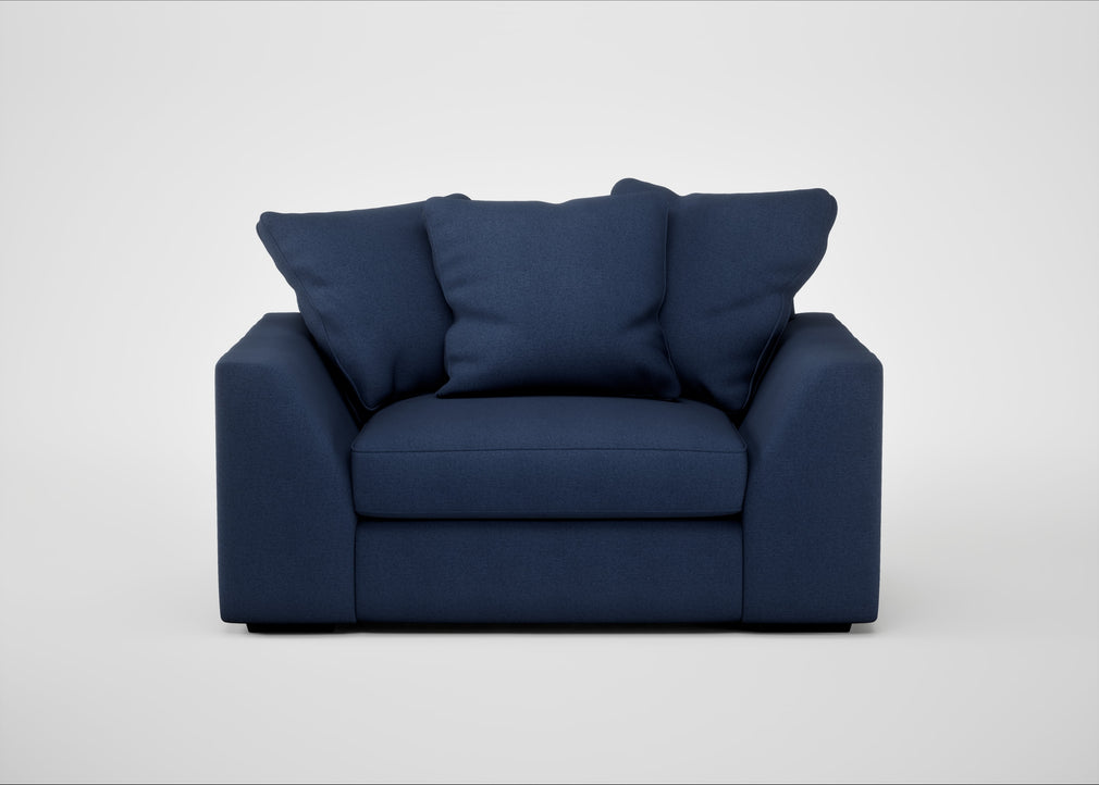 Cumulus Loveseat Capelo Linen-Cotton Inkspot