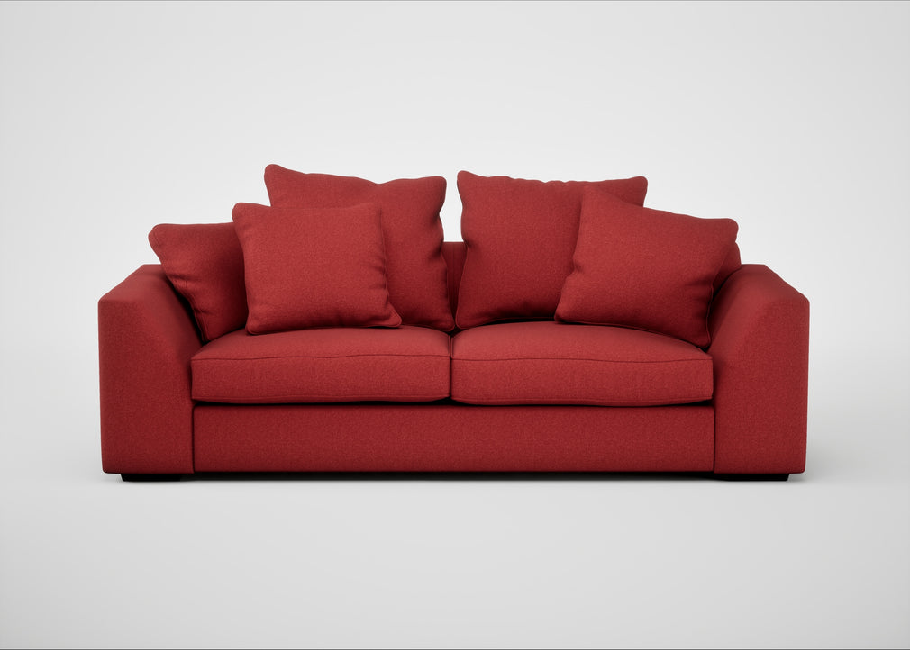 Cumulus 4 Seater Sofa Melton Wool Red Oxide
