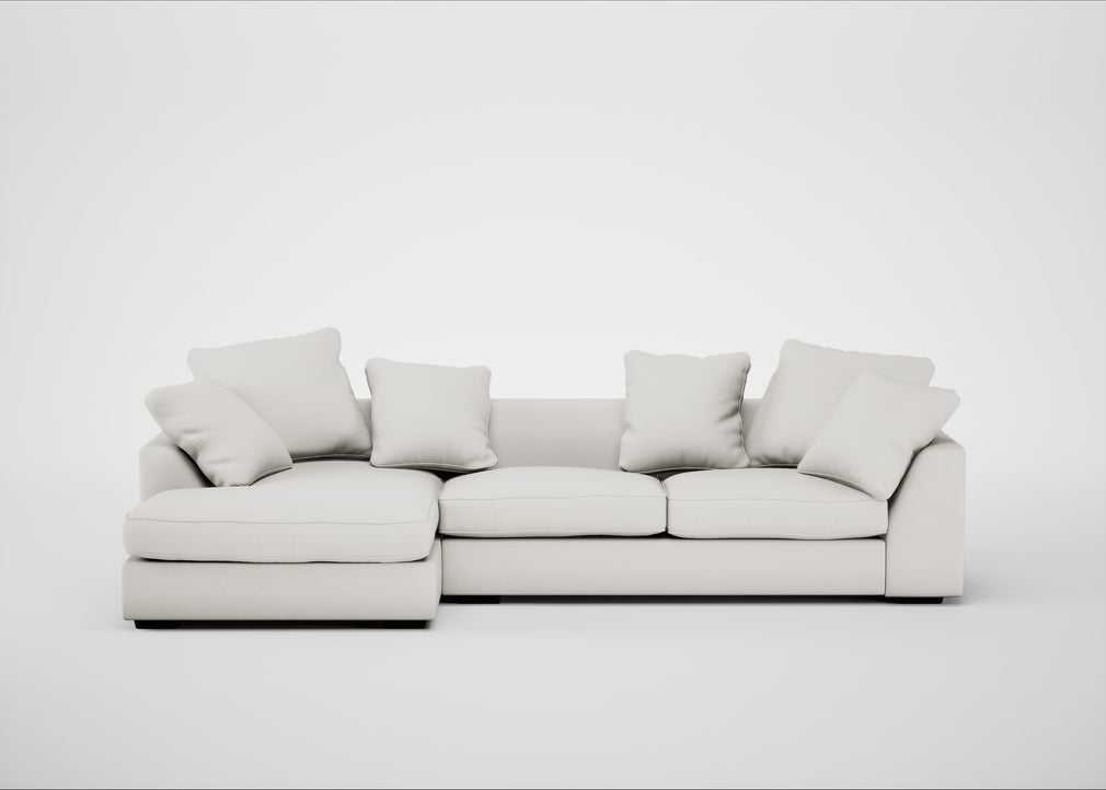 Cumulus Left Hand Facing Corner Sofa Capelo Linen-Cotton Sea Salt