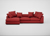 Cumulus Left Hand Facing Corner Sofa Melton Wool Red Oxide
