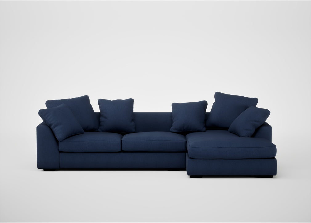 Cumulus Right Hand Facing Corner Sofa Capelo Linen-Cotton Inkspot