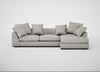 Cumulus Right Hand Facing Corner Sofa Melton Wool Limestone