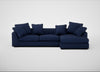 Cumulus Right Hand Facing Corner Sofa Melton Wool New Navy