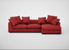 Cumulus Right Hand Facing Corner Sofa Melton Wool Red Oxide
