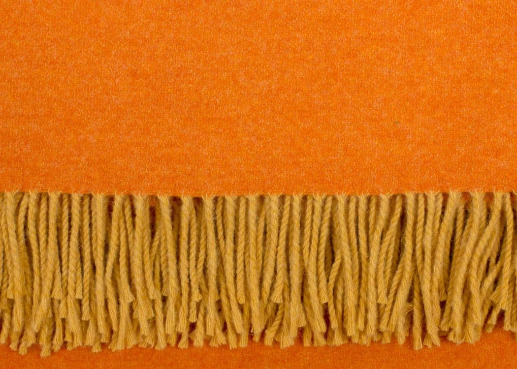 Two Tone Merino Throw Orange