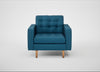 Hepburn Armchair St Moritz Wool Blue / Natural