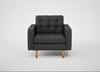 Hepburn Armchair St Moritz Wool Grey / Natural