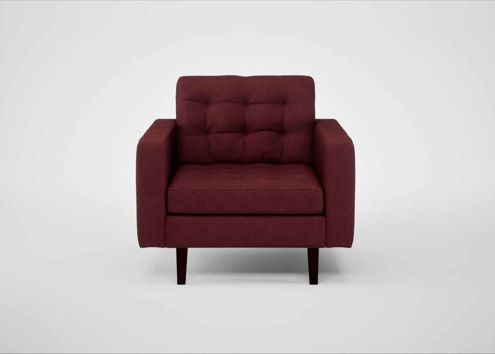 Hepburn Armchair St Moritz Wool Red / Natural